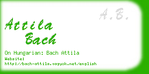 attila bach business card